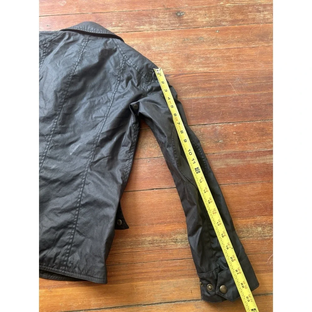 Belstaff Women's Trialmaster Waxed Cotton Jacket Size 40 Black